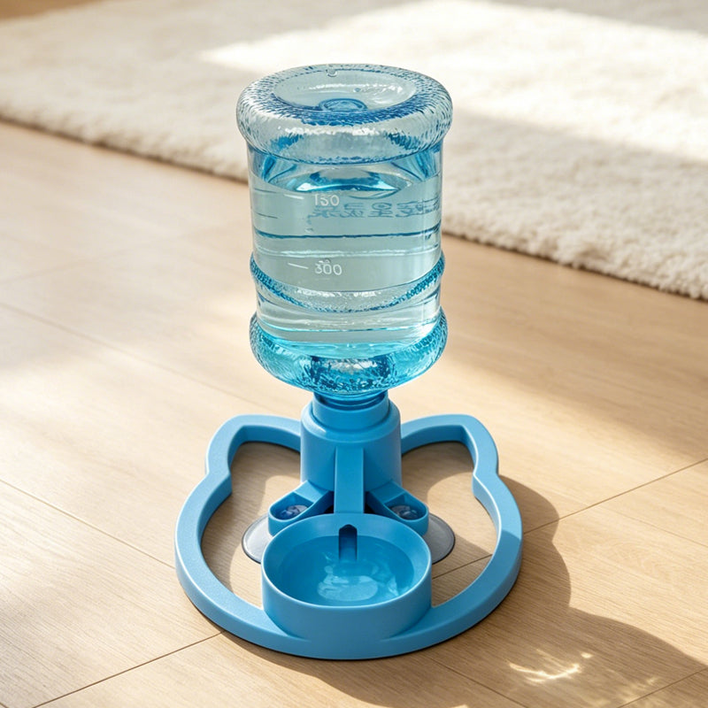 A No-Electric Cat Water Fountain That Turns Any Bottle Into Fresh Water